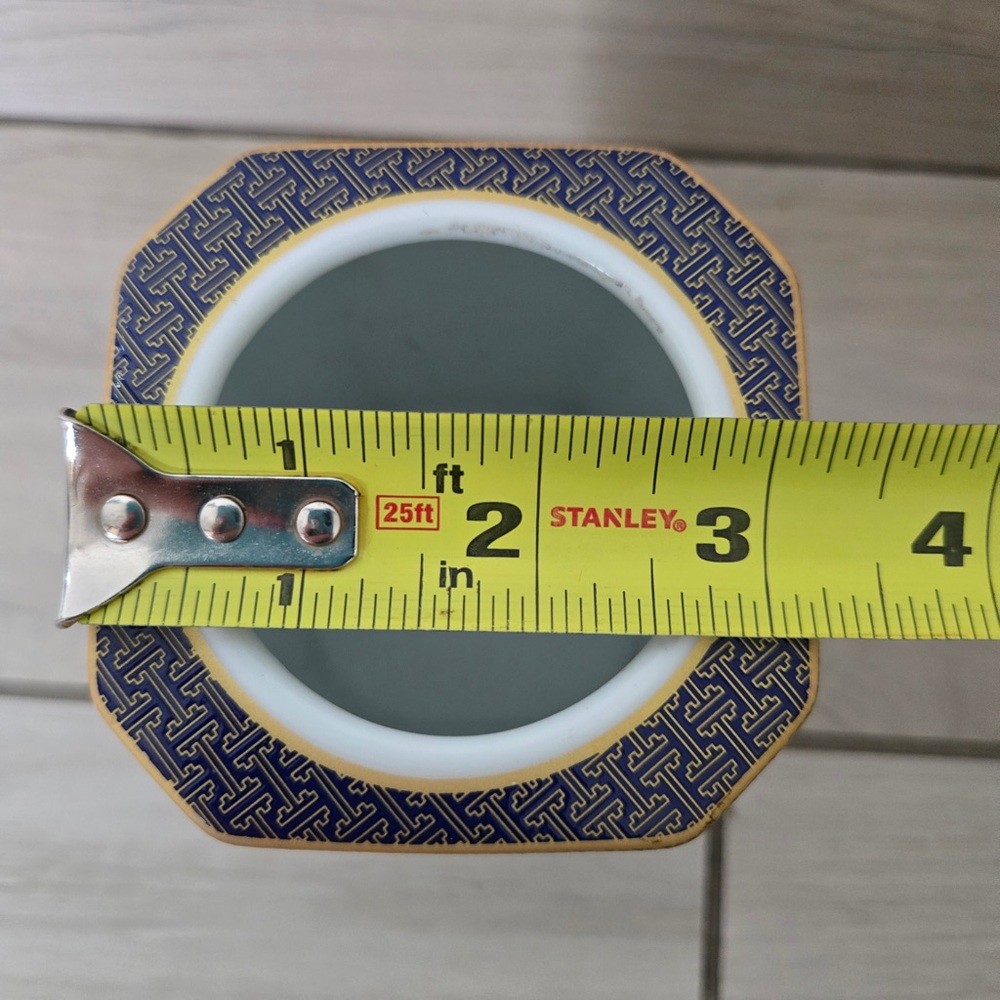 Chinese Blue & Whit Porcelain Brush Pot (Bitong)-Hand Decorated Scholars Vessel - Picture 5 of 7